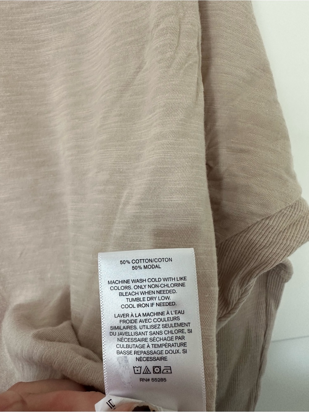 Women’s Express Tan Scoop Neck 3/4 Sleeve Top - Picture 5 of 6